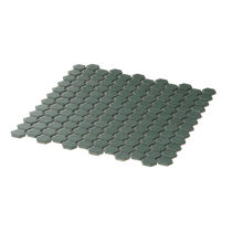 Regency Hexagon Green Textured Mosaic 