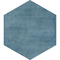 Denia Hexagon Blue Structured Textured 
