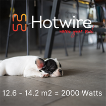 Hotwire UnderTile 12.6-14.2m2 2000W incThermostat 