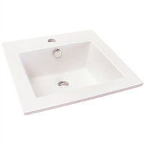 Inset Basin 1TH Ceramic 415X415 Gloss White 