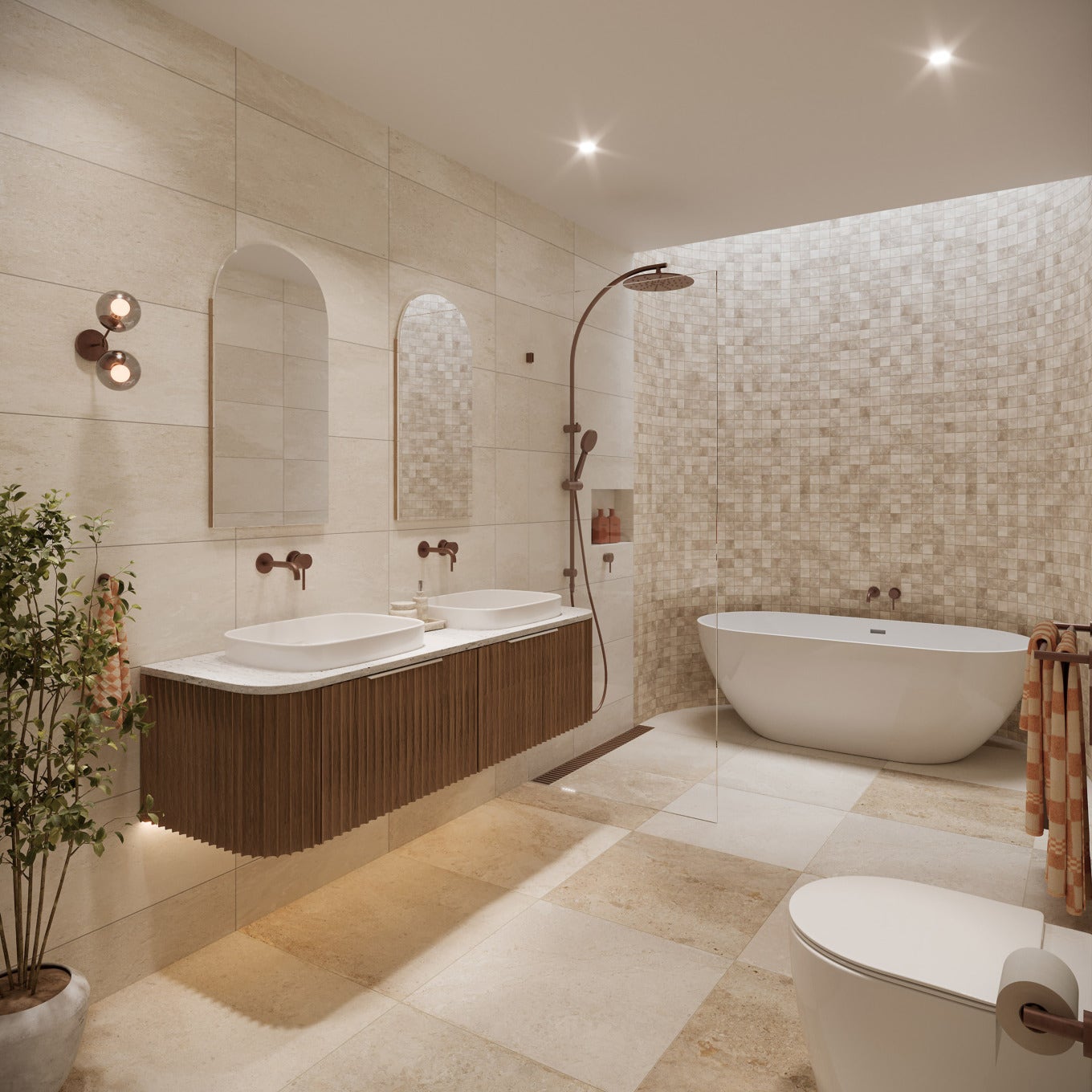 Mediterranean LUX Complete Bathroom Package Crossland
