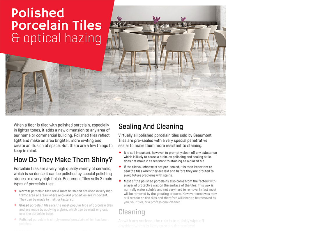Polished Porcelain Tiles and Optical Hazing