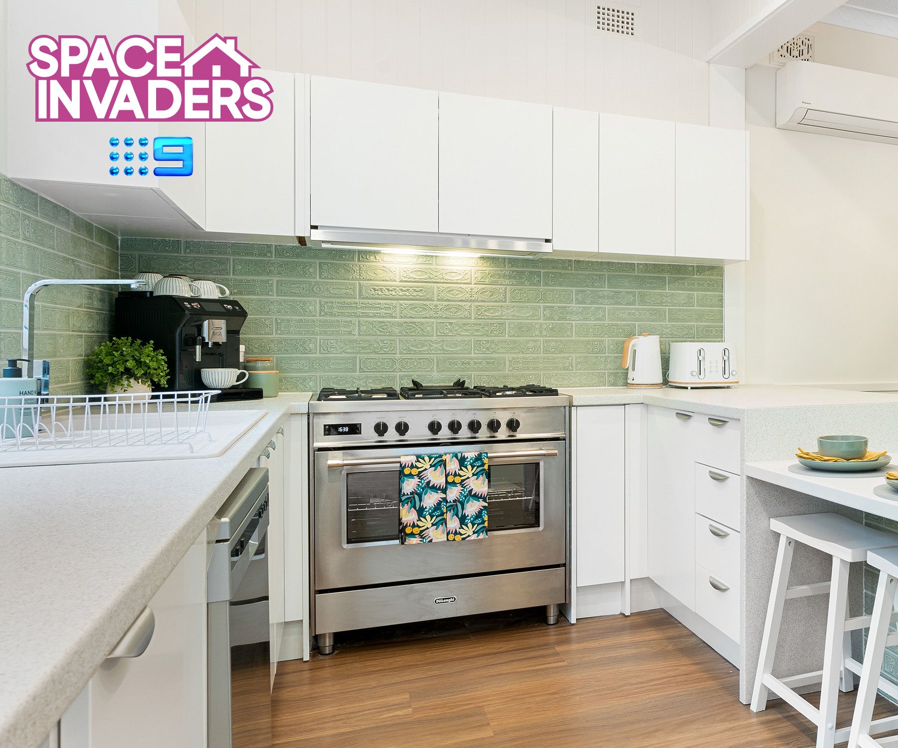 Space Invaders - Nina & Dom's Classic Kitchen & Lounge Room transformation