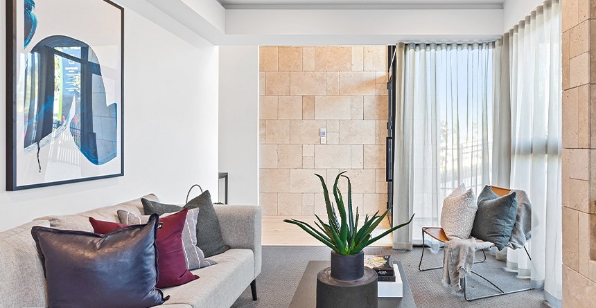 Travertine Living Room