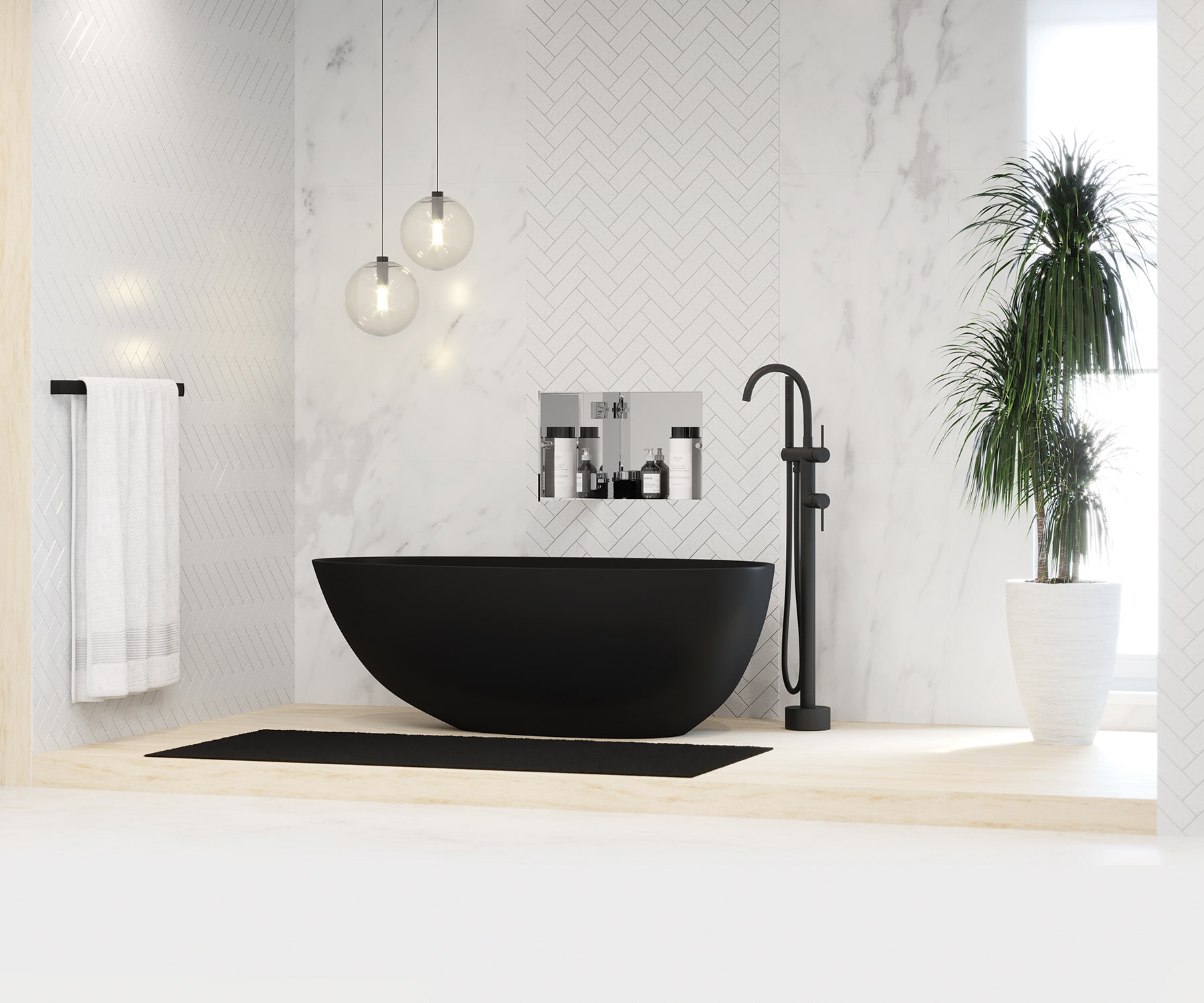 A Sleek And Modern Bathroom Design From Beaumont Tiles