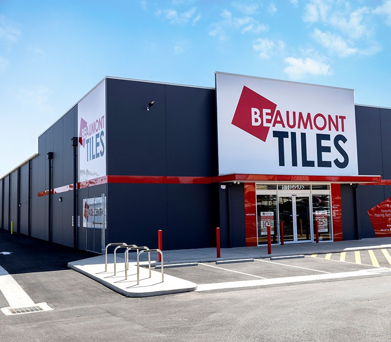 Street view of the Beaumont Tiles Store on the Gold Coast