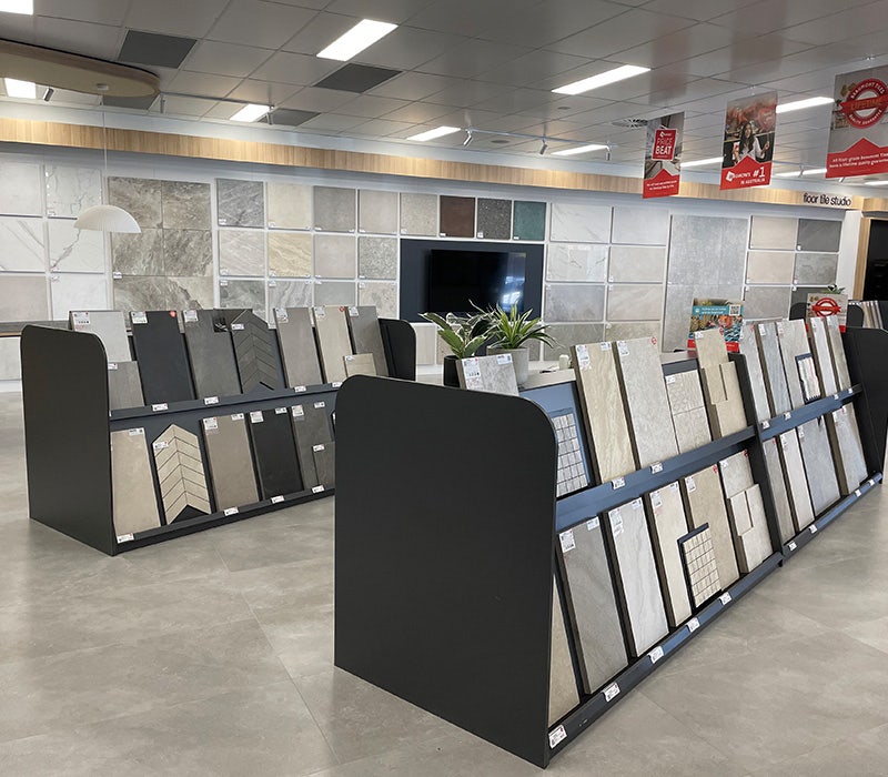 Beaumont Tiles store inside, floor tiles, tiles on display